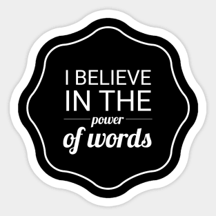 SLP I Believe In The Power Of Words Sticker